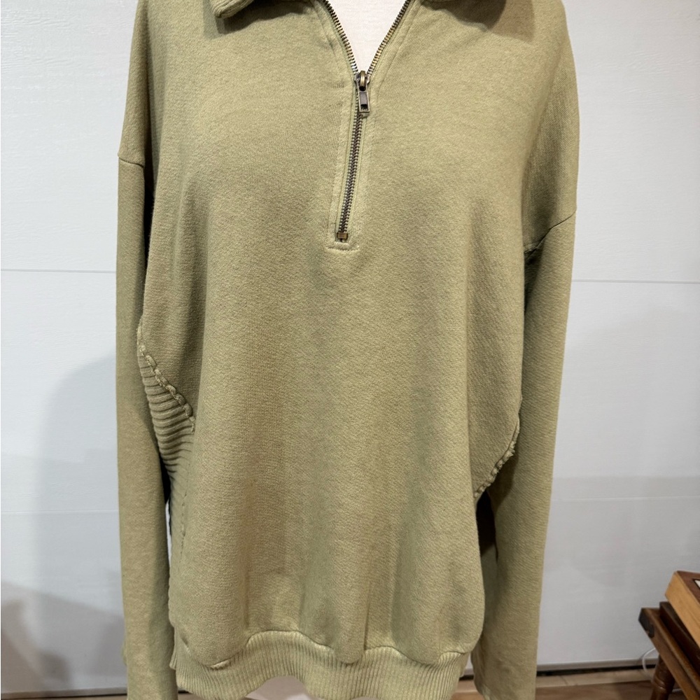 Project Social T Sage Green Cowl Neck Sweater